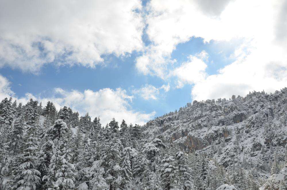 25 santim kar yağdığını duyan Konya yoluna akın etti 28